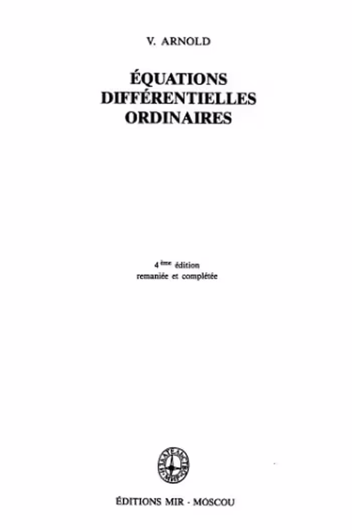 خرید و دانلود نسخه کامل کتاب Equations différentielles ordinaires