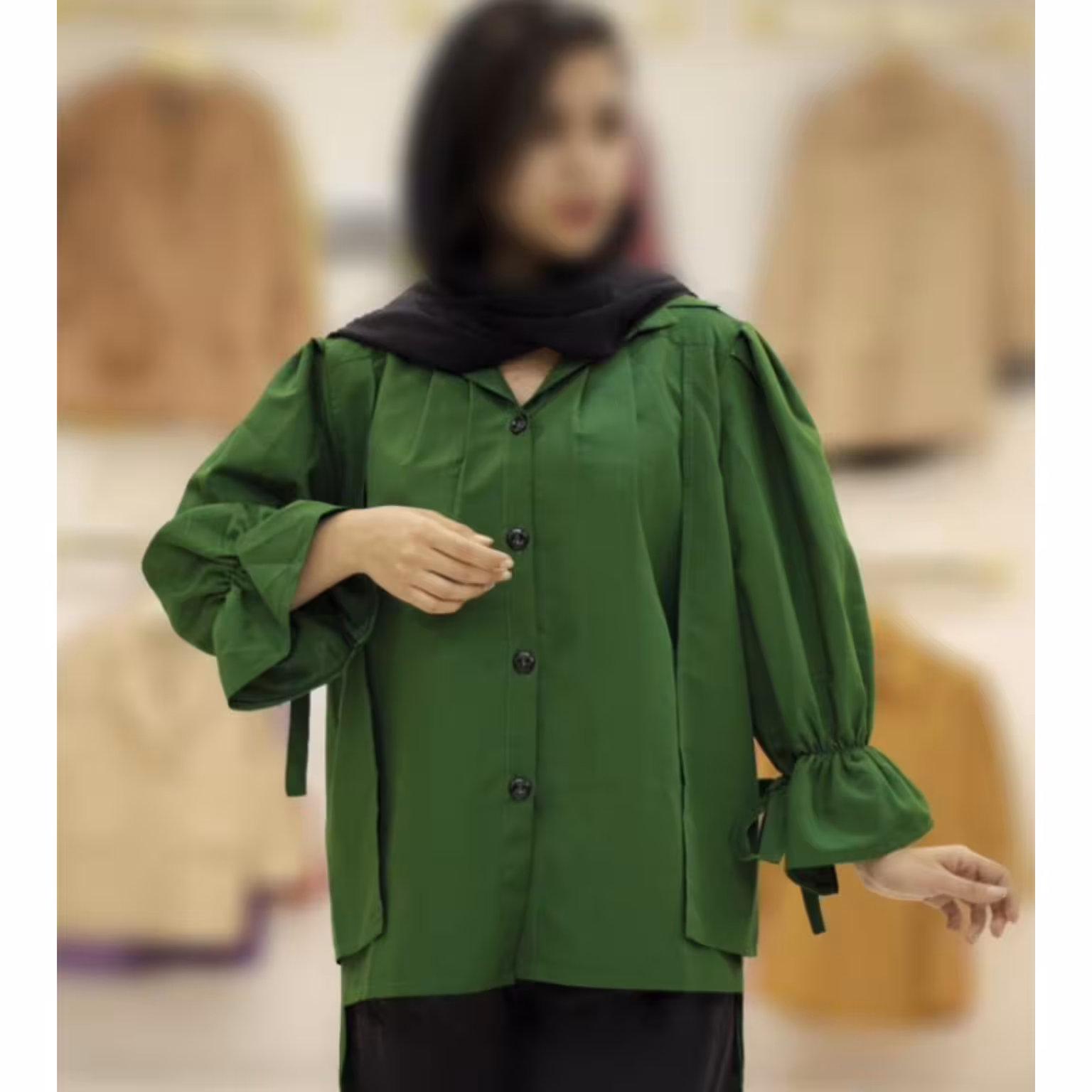 مانتو عروسکی سبز  