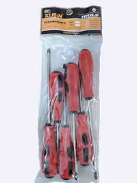 پیچ گوشتی 6 عددی ژله ای ژوبین قرمز سر آهنربایی