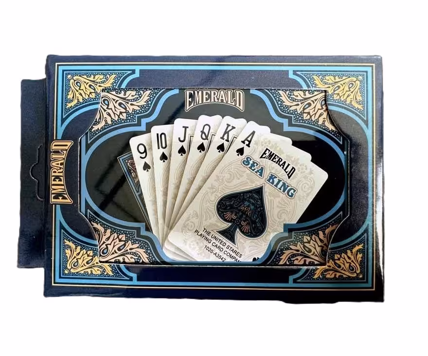 کارت بازی امرالد جفتی جعبه فلزی | Emerald Playing Cards Double Pack