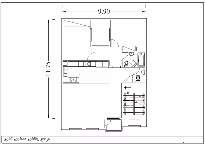خرید و دانلود نقشه خانه مسکونی 12*10