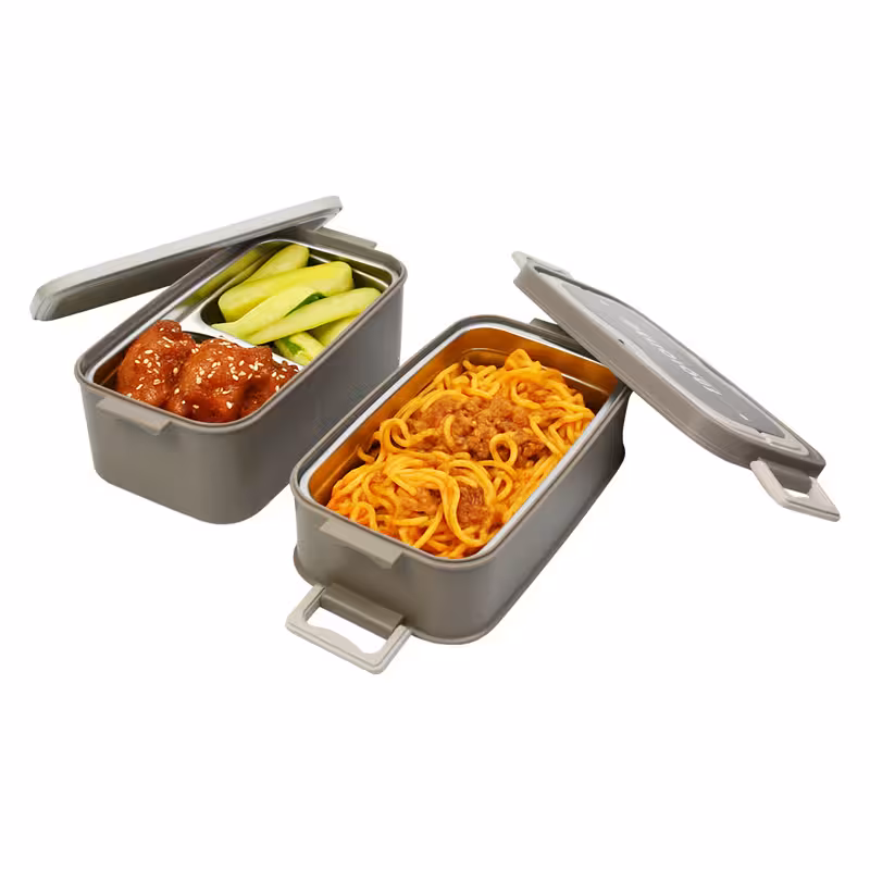 ظرف غذا لانچ باکس مدل 2BOX_delicious ظرفیت 1.5 لیتر