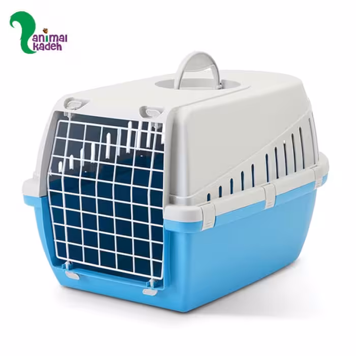 باکس حمل نقل سگ و گربه برند ساویک دارای مجوز پرواز سایز 2 (آبی)