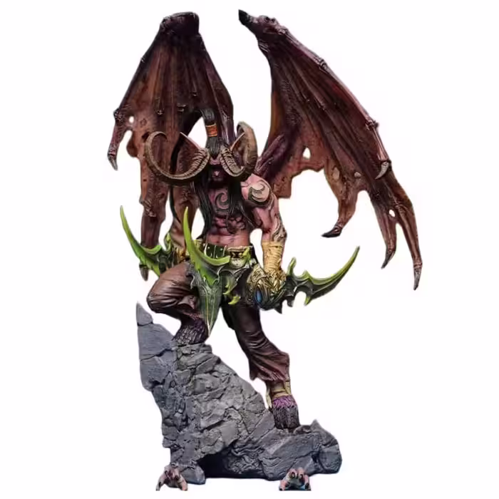 [37CM] فیگور ایلیدن Illidan سری جهان وارکرفت World of Warcraft چراغ ال‌ای‌دی‌دار