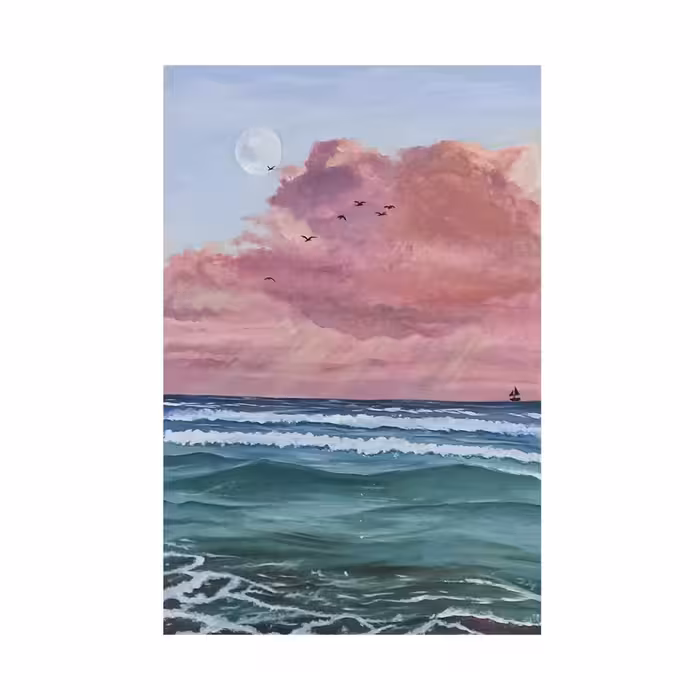 تابلو نقاشی ایمجین گالری طرح غروب بی پایان