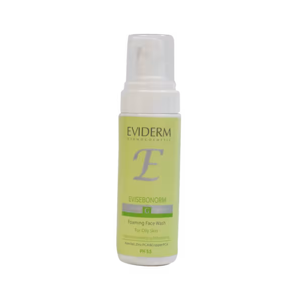 فوم شستشوی صورت مناسب پوست چرب اوی سبونورم اویدرم Evisebonorm Eviderm Foaming Face Wash For oily skin