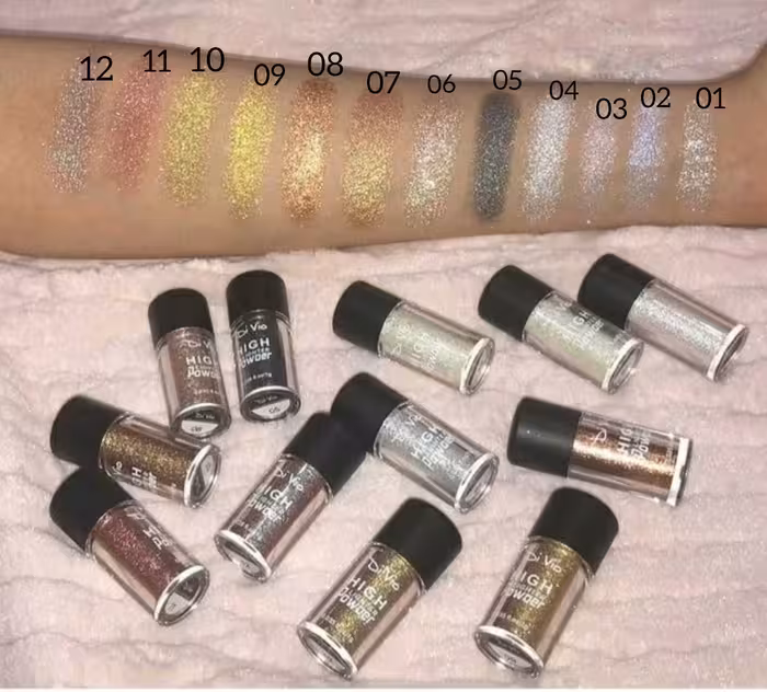 سایه گلیتر و هایلایتر پودری ویو Vio High lghter powder