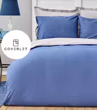 روتختی طوسی و آبی ساده کاوری مدل Indigo