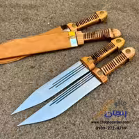 قمه و قداره تیغه کرکره چهل سانت 448 تومن | دسته چوبی با غلاف