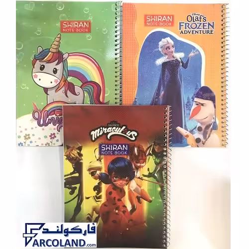 دفتر نقاشی سیمی 50 برگ جلد طلقی مدل فانتزی دخترانه (فنری)