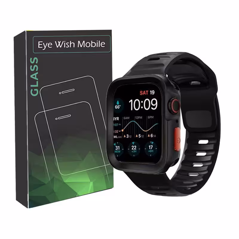 بند آی ویش مدل spigen sport-difen مناسب برای اپل واچ سری se/1/2/3/4/5/6/7/8/9/se2021/se2023/se aluminum سایز 41 میلی متر به همراه کاور دیفندر