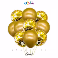 پک 10عددی بادکنک طلایی