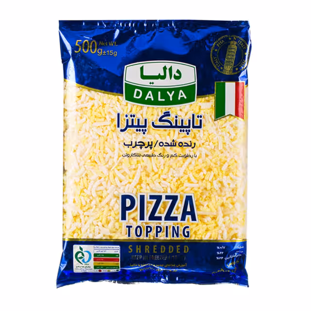تاپینگ پیتزا رنده شده پرچرب دالیا 500 گرمی