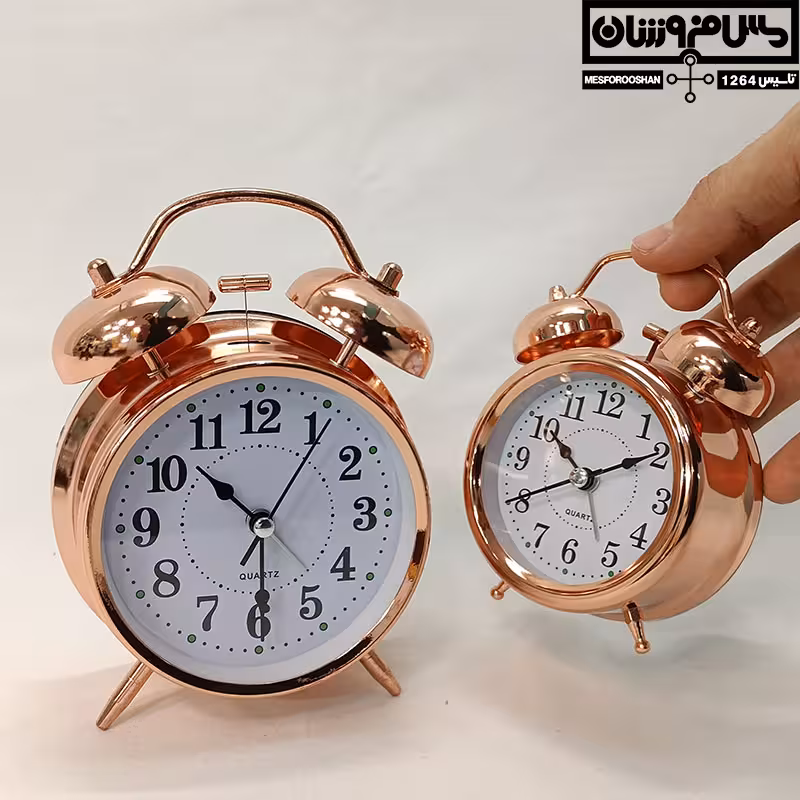 ساعت آبکاری مسی سایز 2 مدل کلاک