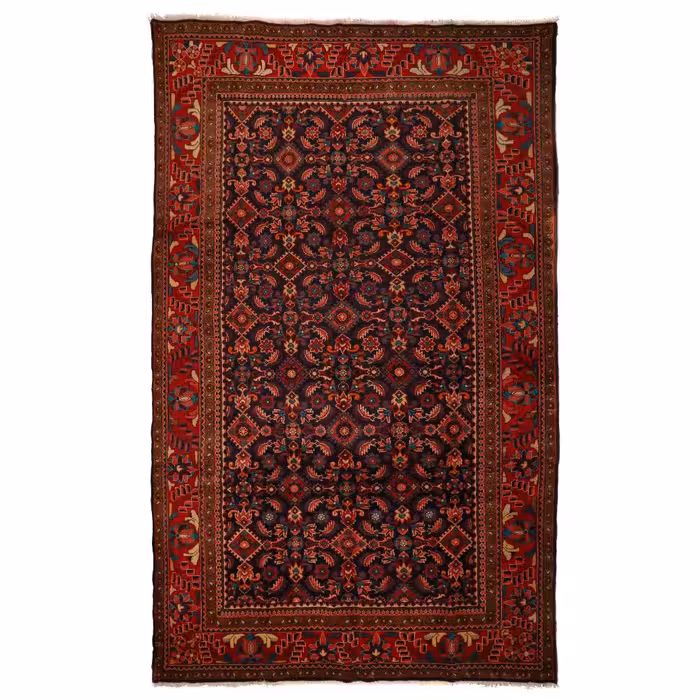 فرش دستباف قدیمی هفت متری طرح واگیره