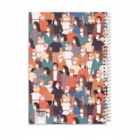 دفتر 100 برگ سیمی کلاسیک الیپون طرح 3