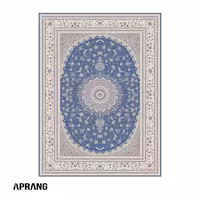 فرش زمرد مشهد (50000) اکریلیک - 10 رنگ - 1500 شانه - آبی تیره - تراکم 4500 - کناره(3*1 متر)