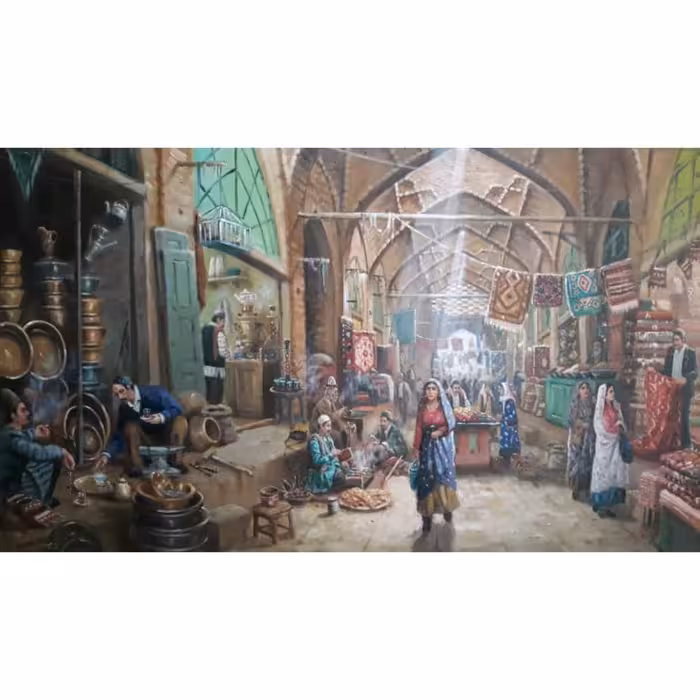 نقاشی بازار قدیم ایران