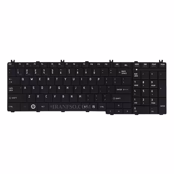 کیبرد لپ تاپ توشیبا Satellite C650 مشکی