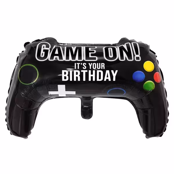 بادکنک فویلی دسته پلی استیشن طرح تولدت مبارک