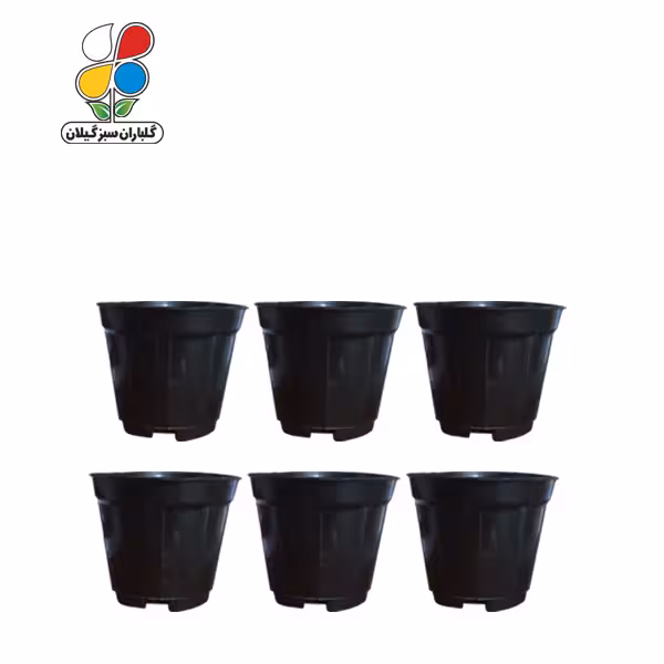 گلدان کشاورزی 10 سانتی‌متری بسته 6 عددی مشکی