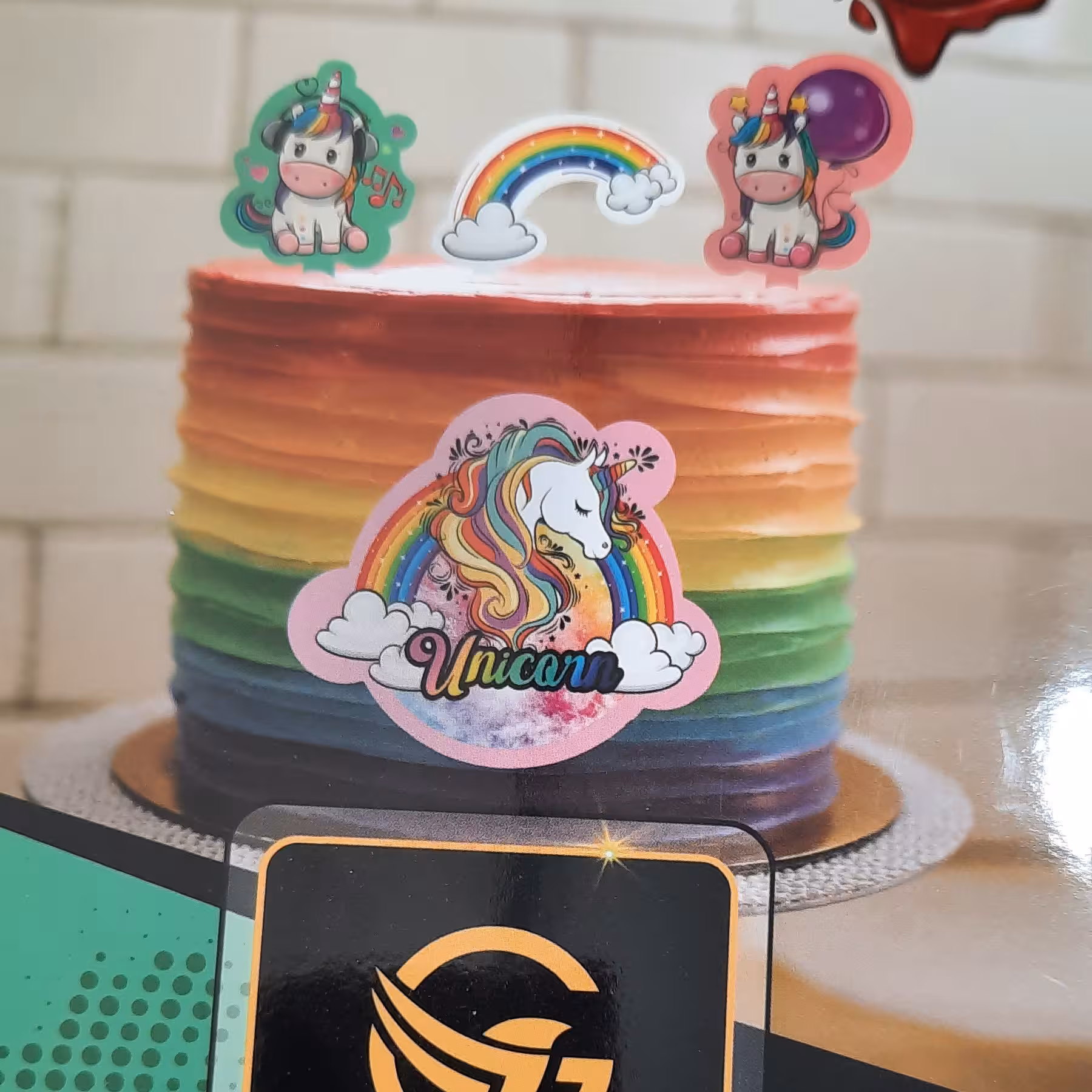 عکس کیک یونی کورن(3عددی )