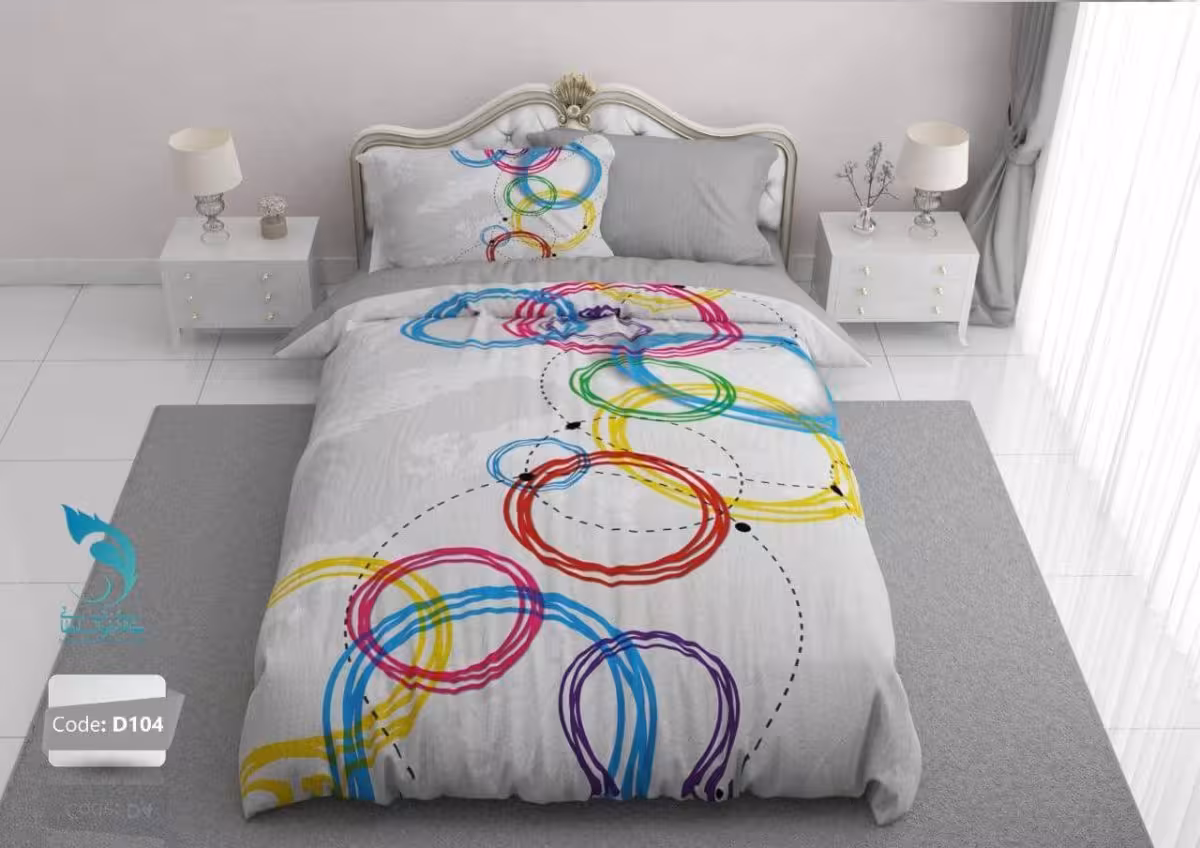 روتختی برند turksan کد D104 یک نفره 4 تکه | ارسال از انبار تهران به سراسر کشور