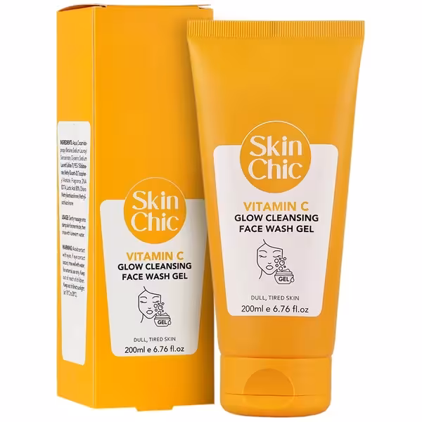 ژل شوینده صورت روشن کننده ویتامین C اسکین شیک 200 میلی لیتر Skin Chic