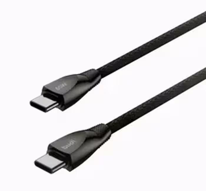 کابل شارژ کنفی ‌USB-C به ‌USB-C بودی مدل Budi DC128TT12B طول 1.2 متر با گارانتی 18 ماهه شرکتی (6 ماه تعویض)