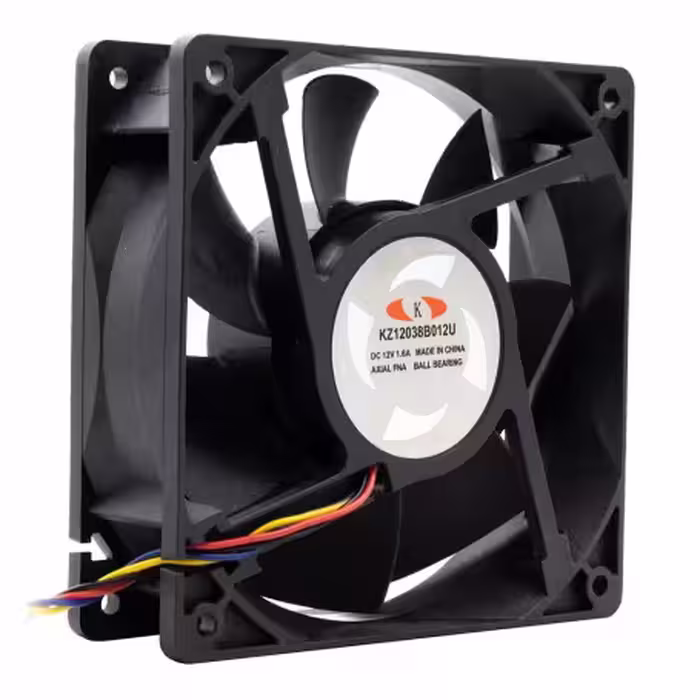 جت فن بلبرینگی 12V-1.6A سایز 12x12x3.8 مدل KZ12038B012U