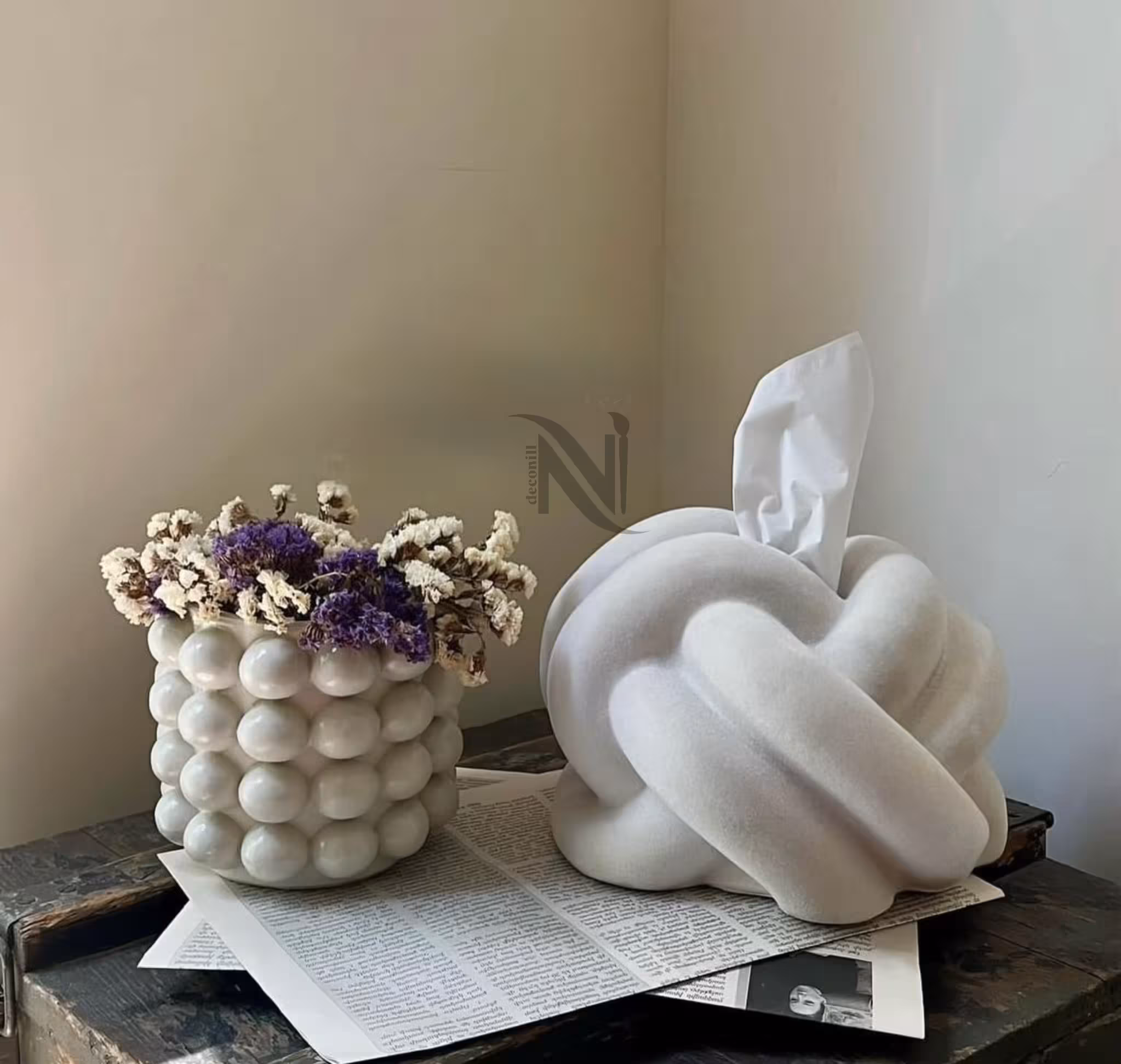 گلدان و جادستمال کاغذی رومیزی کد کالا 799