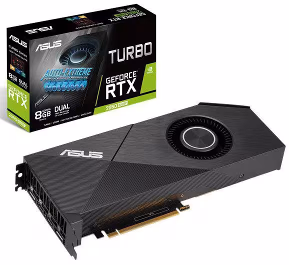 کارت گرافیک ایسوس مدل TURBO-RTX2060S-8G-EVO با حافظه 8 گیگابایت