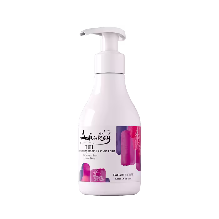 کرم مرطوب کننده و آبرسان پشن فروت آژاکی  Azhaki passion fruit moisturizing and hydrating cream TITI