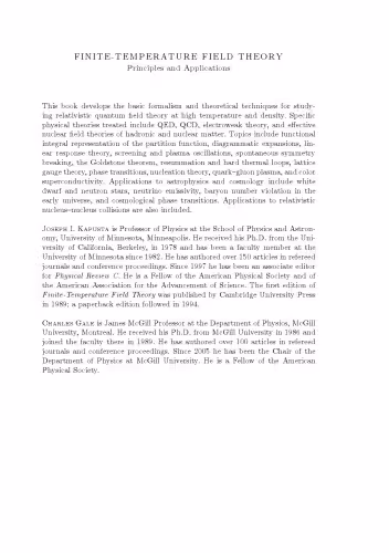 خرید و دانلود نسخه کامل کتاب Finite-temperature field theory: principles and applications