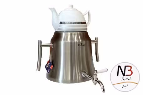 کتری استیل با قوری چینی 5 لیتر یونیک UN-7204