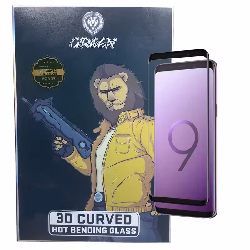 محافظ صفحه نمایش گرین مدل 3D-Curved-New مناسب برای گوشی موبایل سامسونگ Galaxy S9