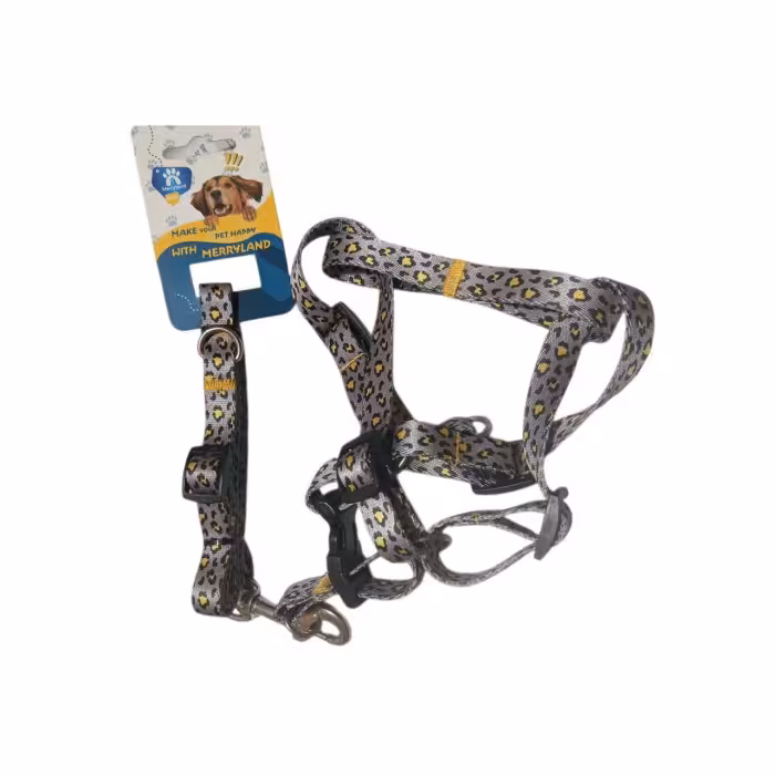 قلاده کتفی مریلند طرح پلنگی با بند 1/5cm