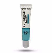 کرم ضد آفتاب بی رنگ، SPF50، برند گارنیه (Garnier)، حاوی BHA و نیاسینامید، مناسب پوست چرب، حجم 40 میل