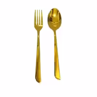 قاشق و چنگال یونیک طلایی مدل 01