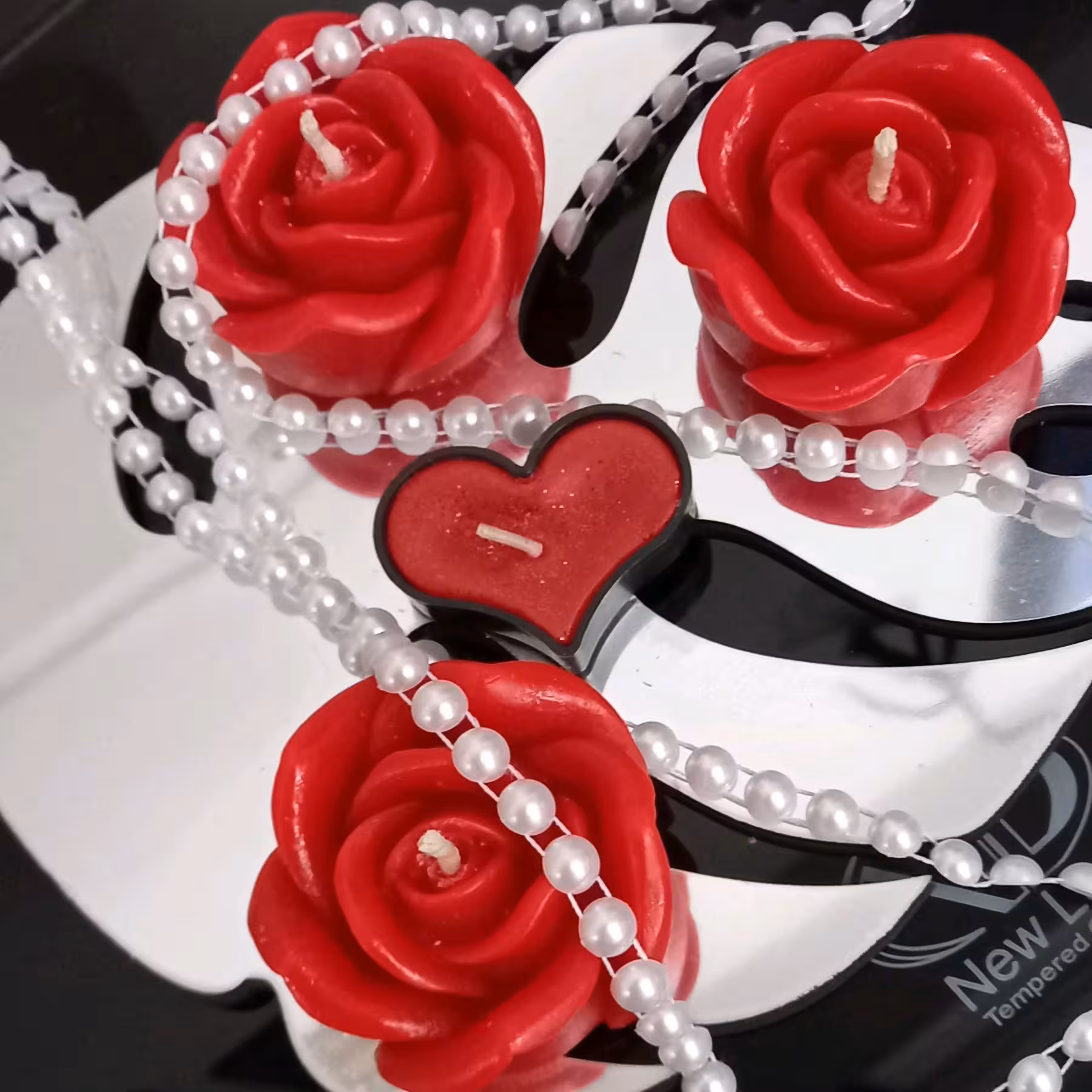 شمع طرح گل رز