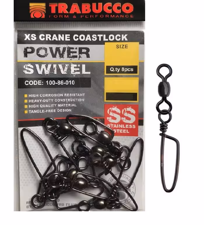 هرزگرد ماهیگیری آب شور ایتالیایی Trabucco XS Crane Coastlock Power Swivel
