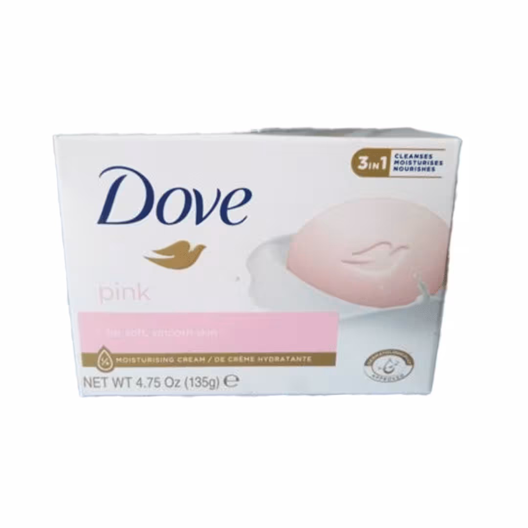 صابون کرمی صورتی داو 135 گرم