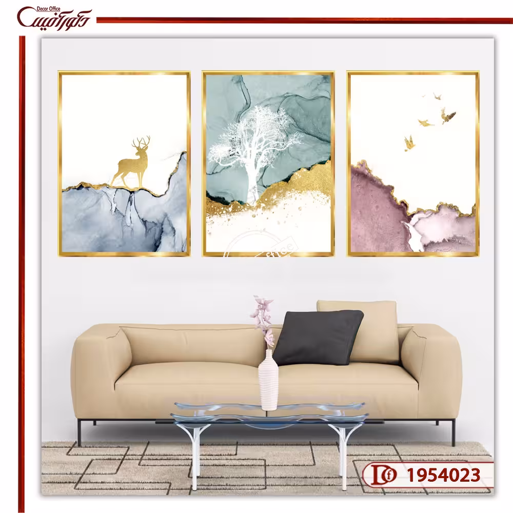 تابلو سه تکه مدرن گوزن L1954023