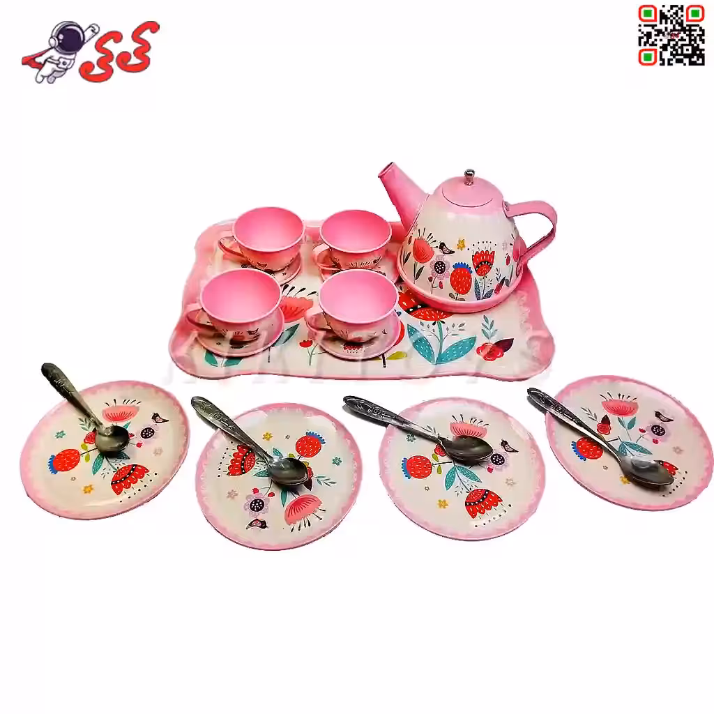 ست چایخوری فلزی کودک اسباب بازی childrens tin tea set 966