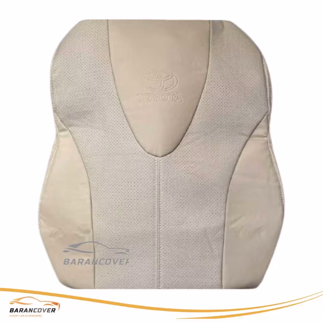 روکش صندلی تویوتا کمری 2007-2011 چرم رنگ کرم روشن