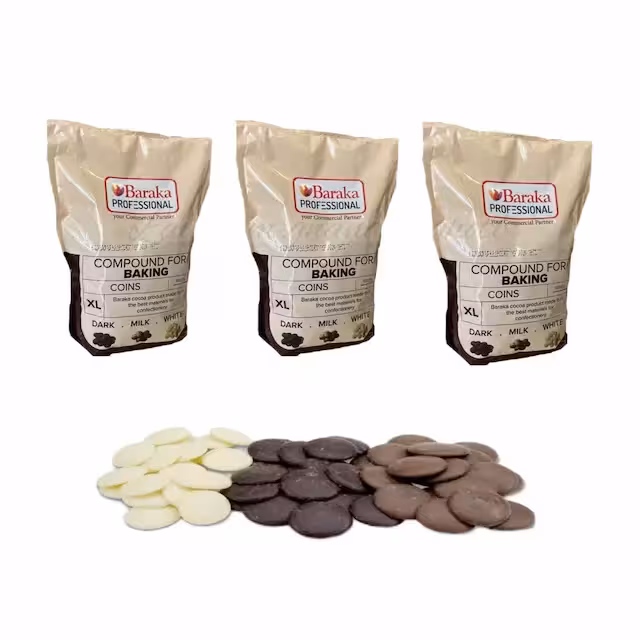 شکلات سکه ای سفید 2.5 کیلویی باراکا