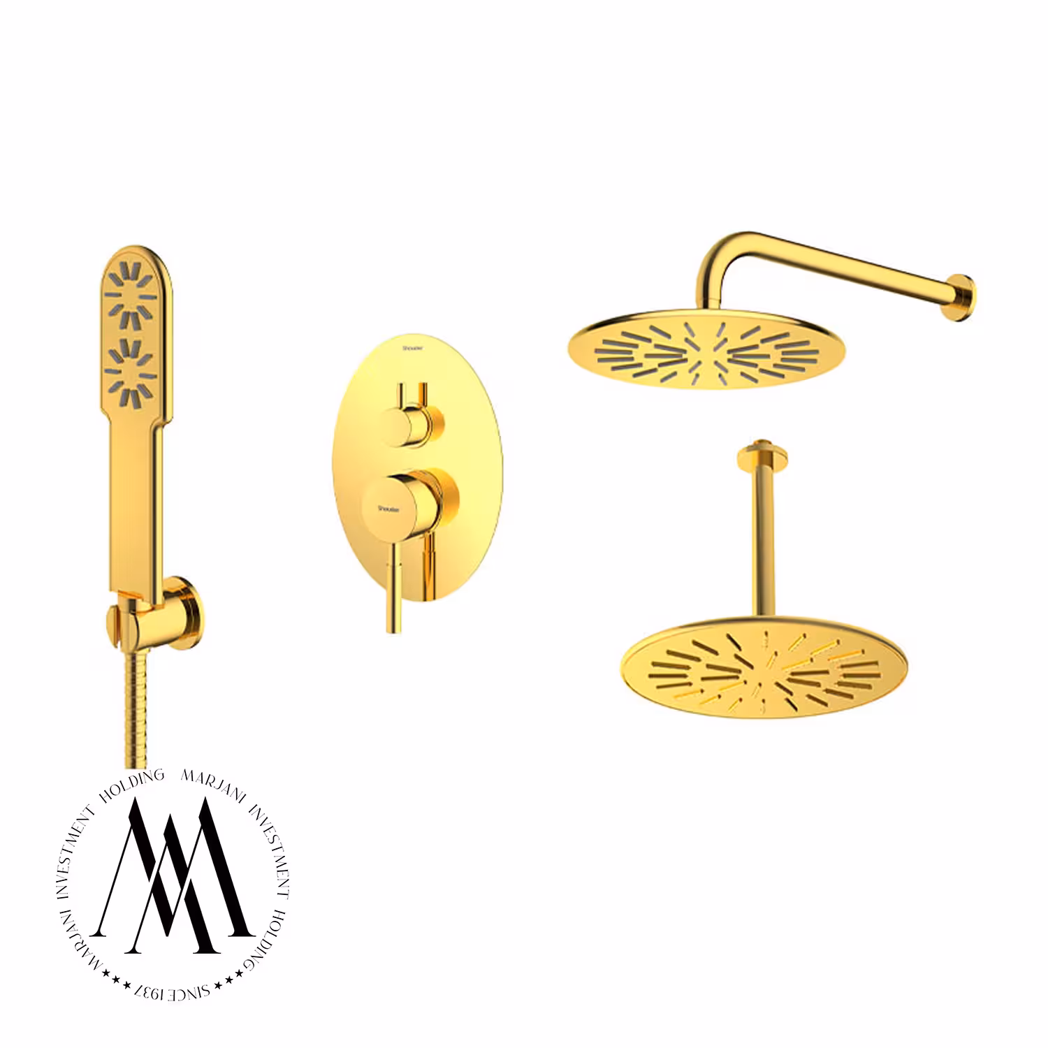 شیر حمام توکار شودر مدل روگن تیپ 3 (طلا)