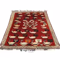 فرش دستبافت  شیراز عشایری قرمز لاکی 3 متری کد 4006