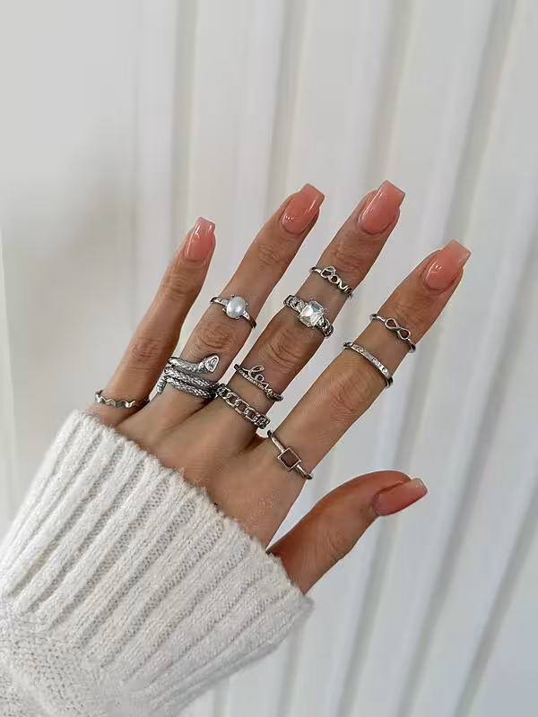 پک انگشتر طرح مار و مروارید