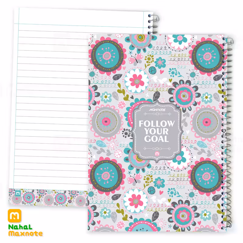 دفتر 80 برگ سیمی جلد سخت طرح دار کد 9817.طرح 3